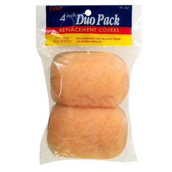 Roller Cover, Polyester, 3/4" Nap - 4", 2pk