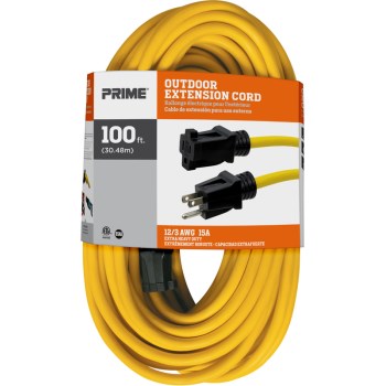 Prime Wire 100ft 12/3 Outdoor Extension Cord