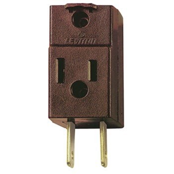 Leviton 000-531 Polarized Tri-plug ~ Brown