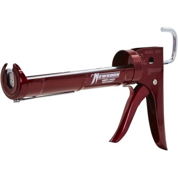 Ratchet Drip Free Caulk Gun, 1/10 Gallon ~ Red