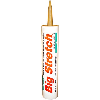 Sashco 10014 Big Stretch Acrylic Rubber Sealant, Tan  ~ 10.5 oz Tubes