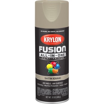Krylon Fusion All-In-One Paint and Primer Spray Paint, Satin Khaki 