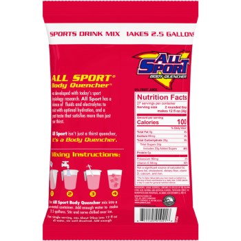 All Sport Electrolyte Drink Powder, Fruit Punch - 2.5 Gal