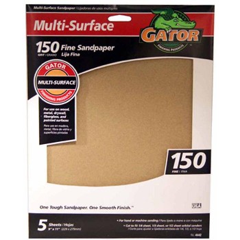 Ali Industries 4442 Multi Surface Sandpaper,  150 Grit ~ 9 x 11 inch