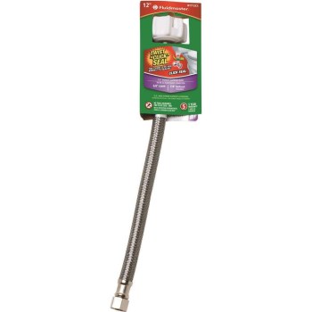 Fluidmaster Click Seal Toilet Connector, Braided Stainless - 12"