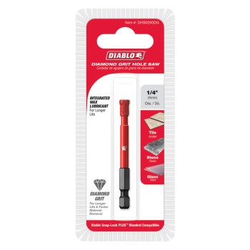 Diablo Diamond Grit Hole Saw - 1/4"