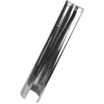 Gray Metal Galvanized Furnace Pipe - 10" x 60", 28 Gauge