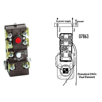 Camco 07863 Water Heater Thermostat - Upper