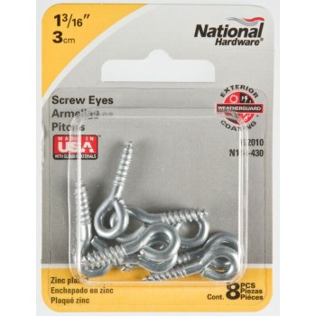 Zinc Screw Eye ~ 1 3/16 inches