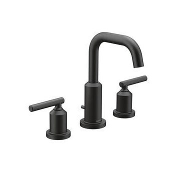 Moen Gibson Two-Handle High Arc Bathroom Faucet -Matte Black