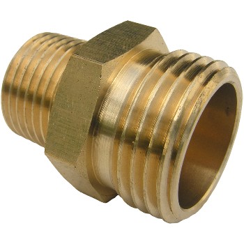 Male Hose to Pipe Adapter ~ 3/4" MHT x 1/2" MPT