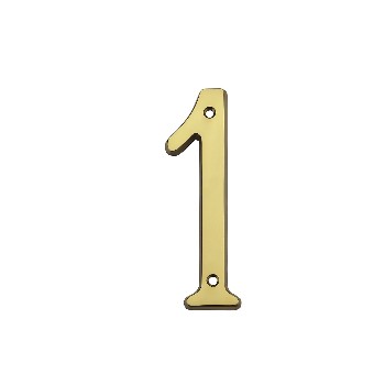 National 207175 Solid Brass #1 House Number - 6 inches 