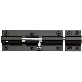 Barrel Bolt, Extra Heavy, Black - 6"