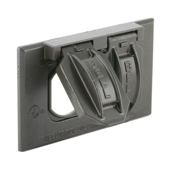 Weatherproof Duplex Cover, Bronze - 1-Gang, Carded