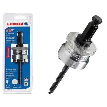 Lenox 1779772 2L  Snap-Back Arbor w/4 1/4" Pilot Drill Bit for Hole Saws