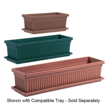 Venetian Style Flower Box, Clay - 18"