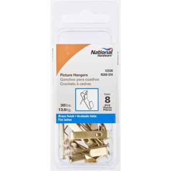 Bright Brass 30# Swl Picture Hanger, Visual Pack 2530