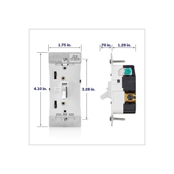 Universal Toggle Slide Dimmer, Ivory