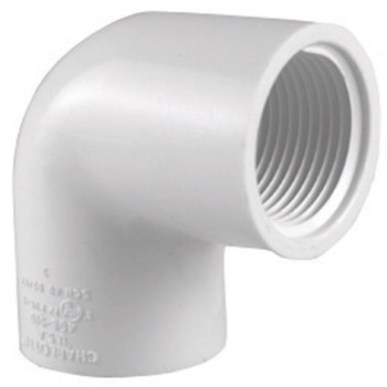 PVC Schedule 40 90 Degree Elbow, FPT x FPT - 3/4"