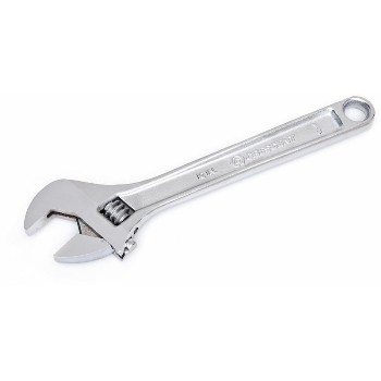 Crescent Wrench Adjustble, Chrome 10"