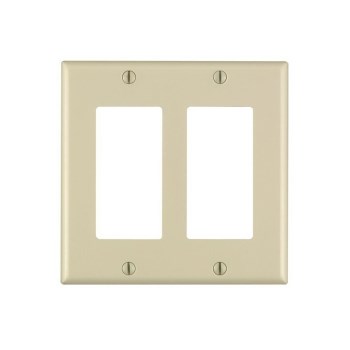 Decora Wall Plate, Ivory - 2-Gang