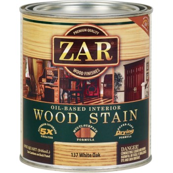 Zar 13712 Wood Stain, Interior Oil-based, White Oak ~ Quart