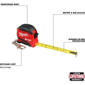 Milwaukee Keychain Tape Measure   6 Ft