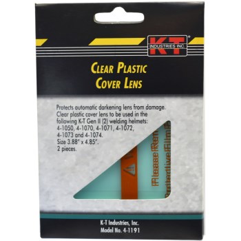 Welding Helmet Clear Plastic Gen II Cover Lens ~ 3.88" x 4.85"