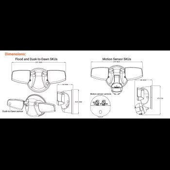 Cooper LED Twin Head Security Flood Light - White