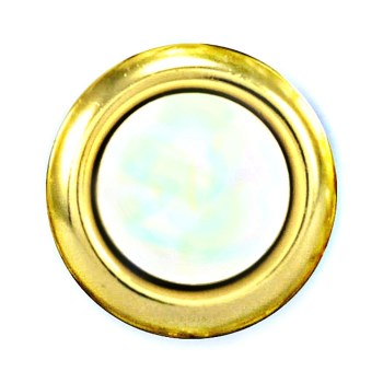 Lighted Door Button, Gold Rim  ~ 3/4"