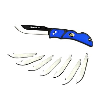 Outdoor Edge   RLU-40C Razor-Lite Blade Knife w/Replacement Blades, Blue 