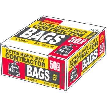 Contractor Trash Bags, Heavy Duty ~ 42 Gallon