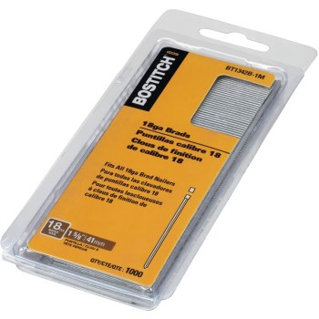Bostitch 18-Gauge Brad Nails - 1-5/8" (1000pk)