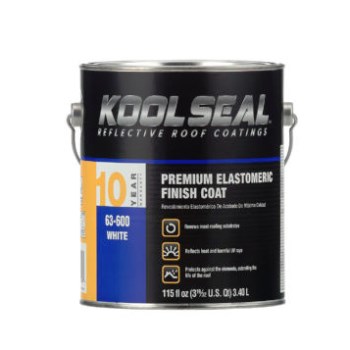 Kool Seal Premium Elastomeric Finish Coat, White ~ 3.40 L
