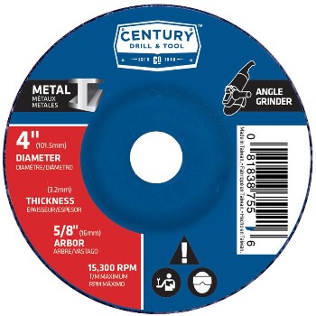 Century Drill & Tool   75542 4x1/4 Metal Grind Wheel