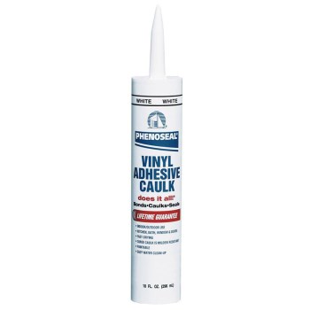 Phenoseal Vinyl Adhesive Caulk, White - 10 oz Tube