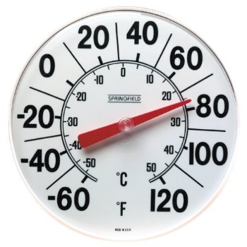 Springfield 90050 Thermometer ~ Outdoor, 8"