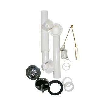 Larsen 03-4957 Waste &amp; Overflow Assembly,  1-1/2" PVC 