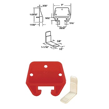 Drawer Track Guide Kit, 25/32", Plastic