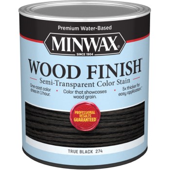 Water Based Wood Stain, True Black ~ Qt