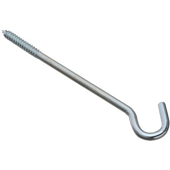 Screw Hook, Large ~ 3/8" x 10"