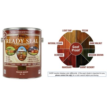 Ready Seal  135 Ready Seal Wood Stain and Sealant, Mission Brown ~ Gallon