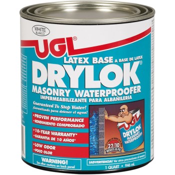 UGL 27512 Drylock Latex Masonry Waterproofer, White ~ Quart 