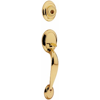 Kwikset 96870-079 Dakota Handleset - LIP ~ Polished Brass