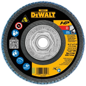 DeWalt Type 29 Flap Disc - 80 Grit, 4-1/2" x 5/8"-11