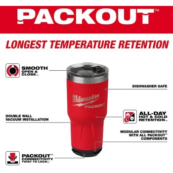 Milwaukee PACKOUT Red Tumbler - 30 oz