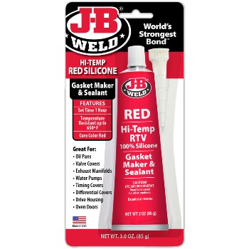 J-b Weld 31314 Red Rtv Sealant ~ 3 Oz.