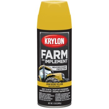 Farm & Implement Spray Paint, John Deere Yellow ~ 12 oz Aerosol