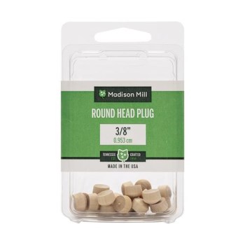 Hardwood Round Head Plugs, 20pk 3/8"