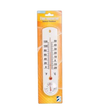Outdoor Thermometer with Hygrometer, White - 9"